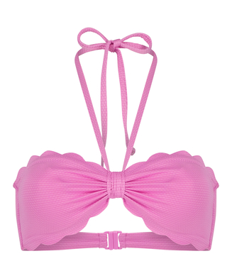 Bandeau-bikinitop Scallop, pink