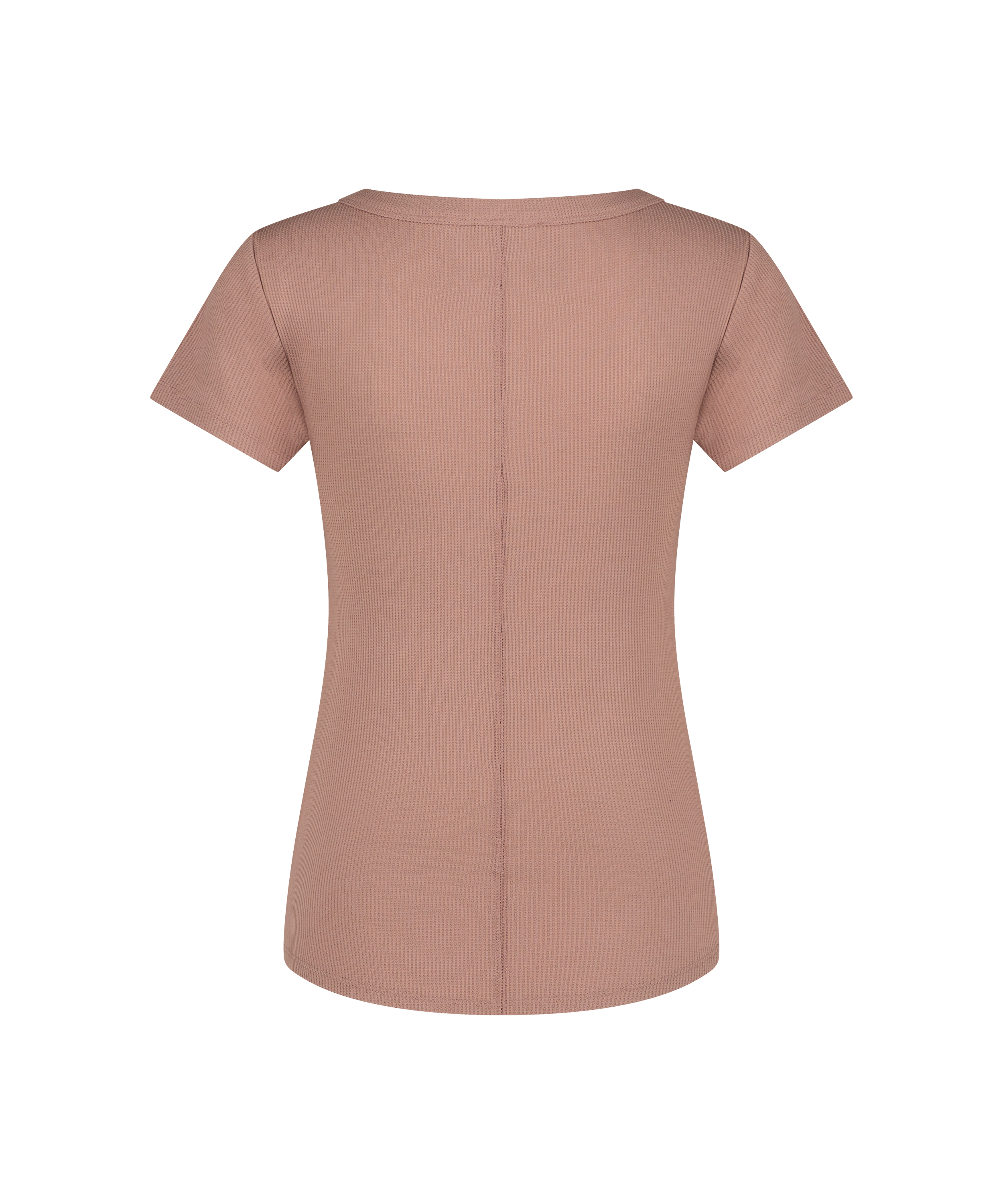 Pyjamastop Henley, Brun, main