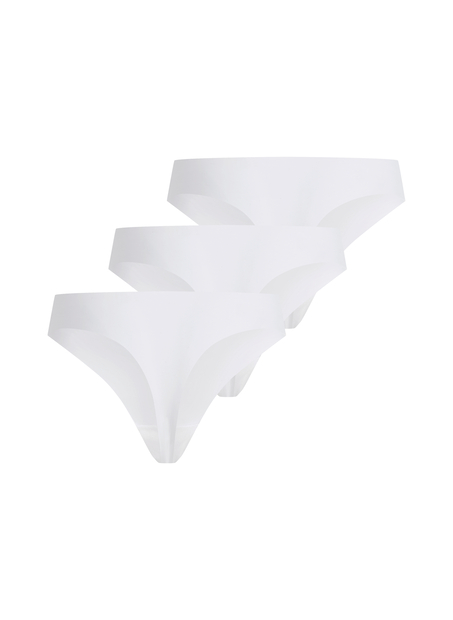 3-pak trusser med usynlig g-streng, hvid