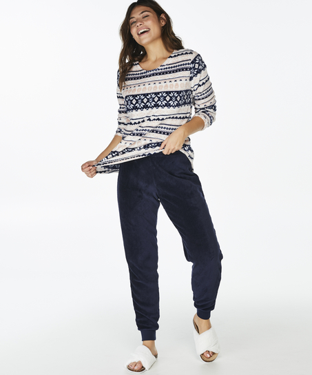 PJ Fleece Fairisle, Lyserød