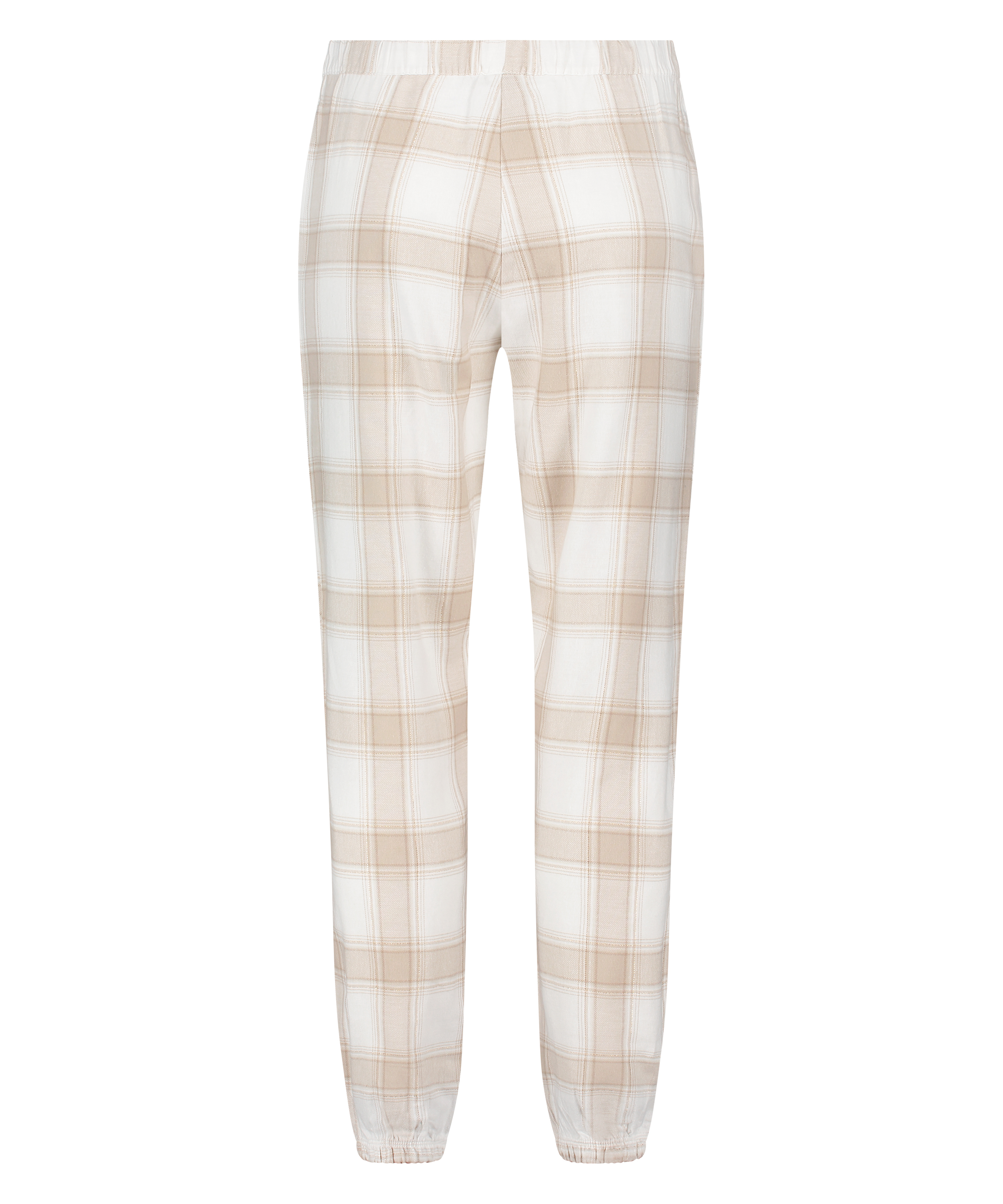 Pyjamasbukser af flonel, Beige, main