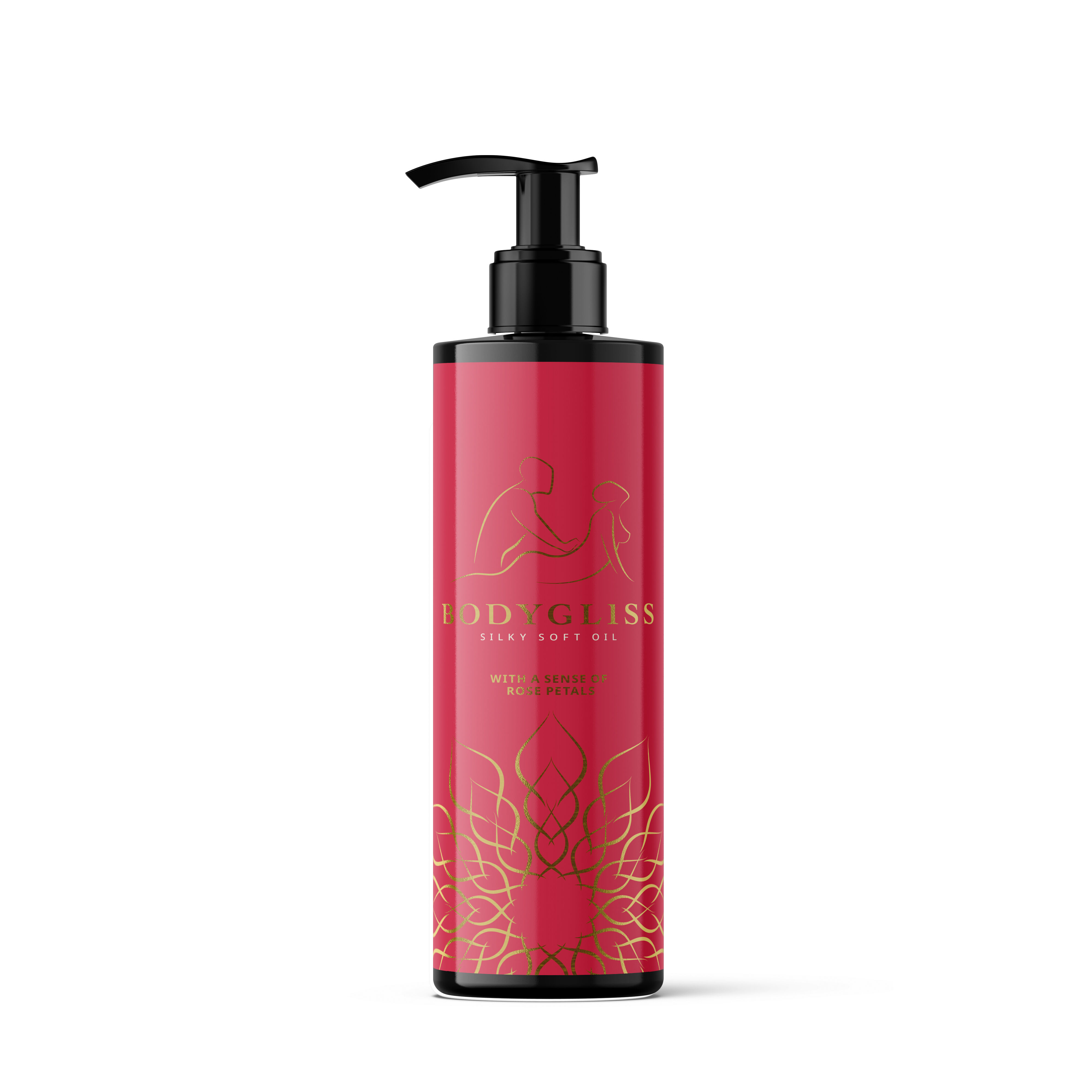 BodyGliss - Massageolie med rosenblade 15 ml, Rød