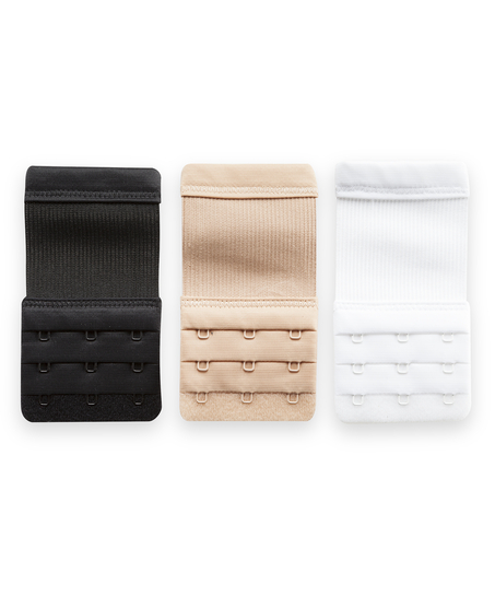 3-pak bh-forlængere, Hvid