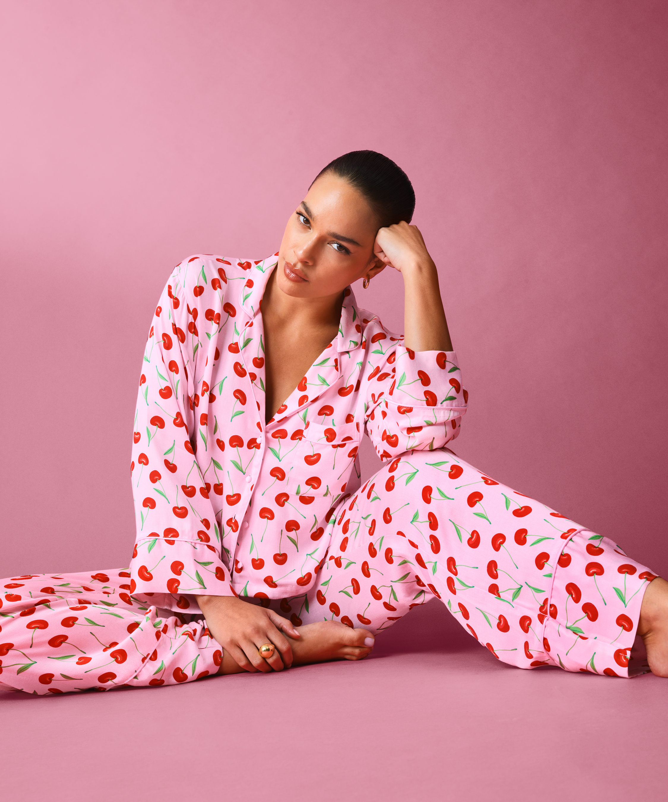Pyjamasbukser Woven Springbreakers, pink, main