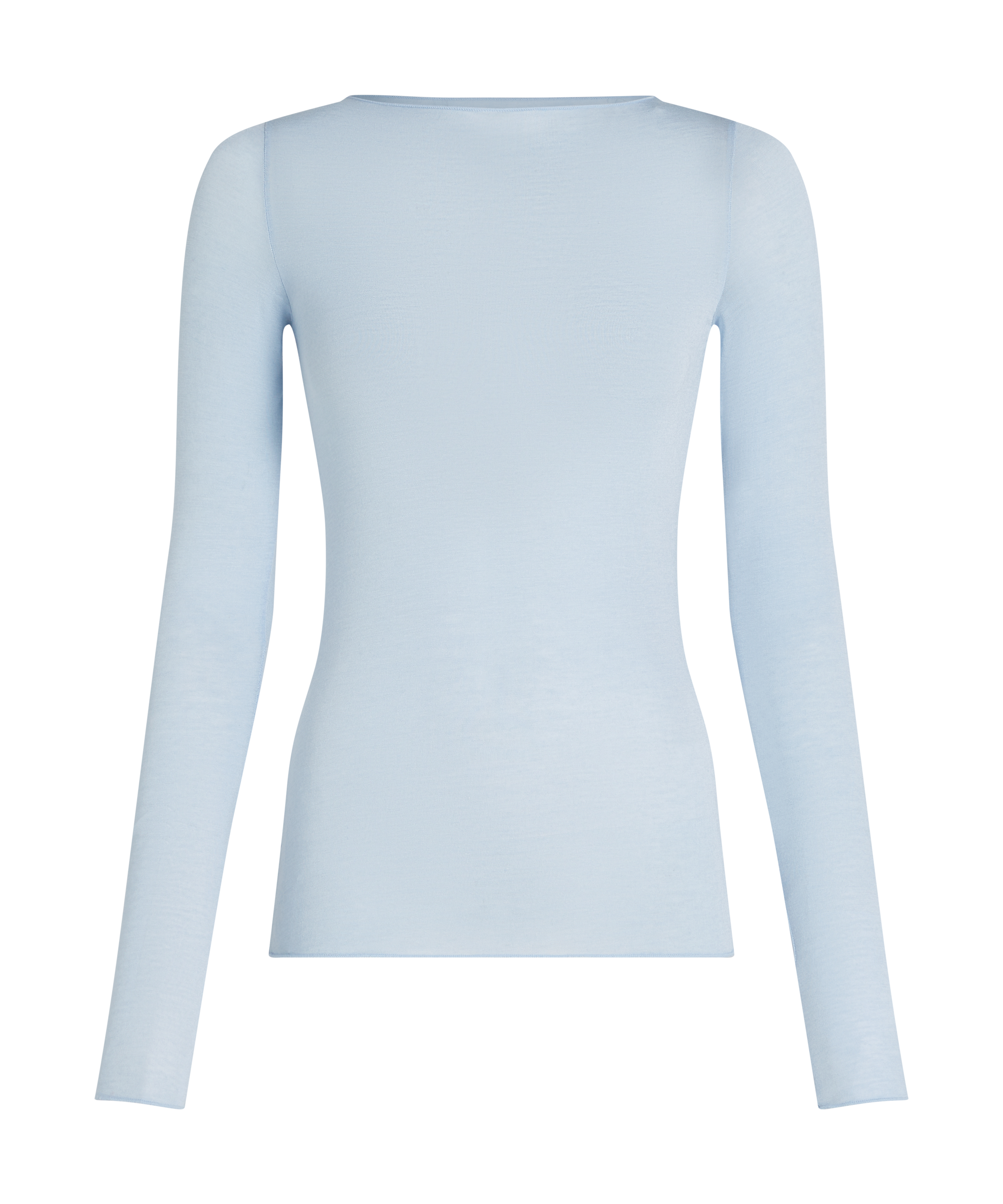 super soft bådhals bluse med cashmere, Blå, main