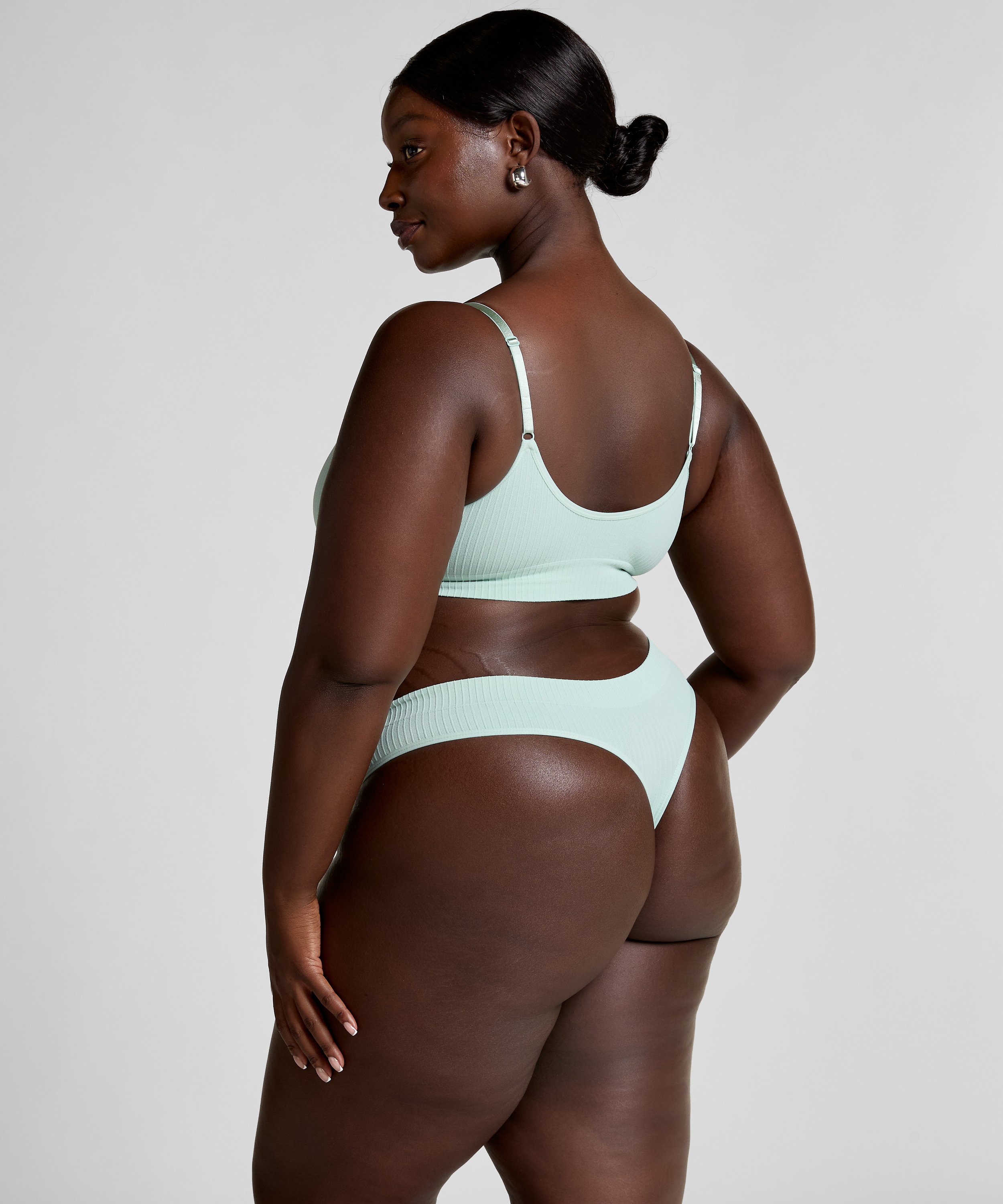 G-streng med høj udskæring Dianne, Grøn, main