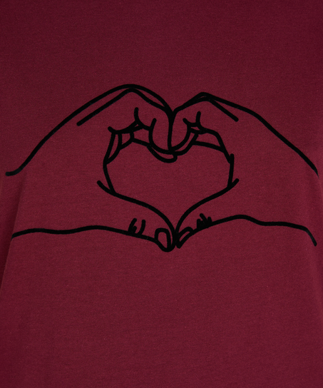 Natskjorte rund hals, Rød