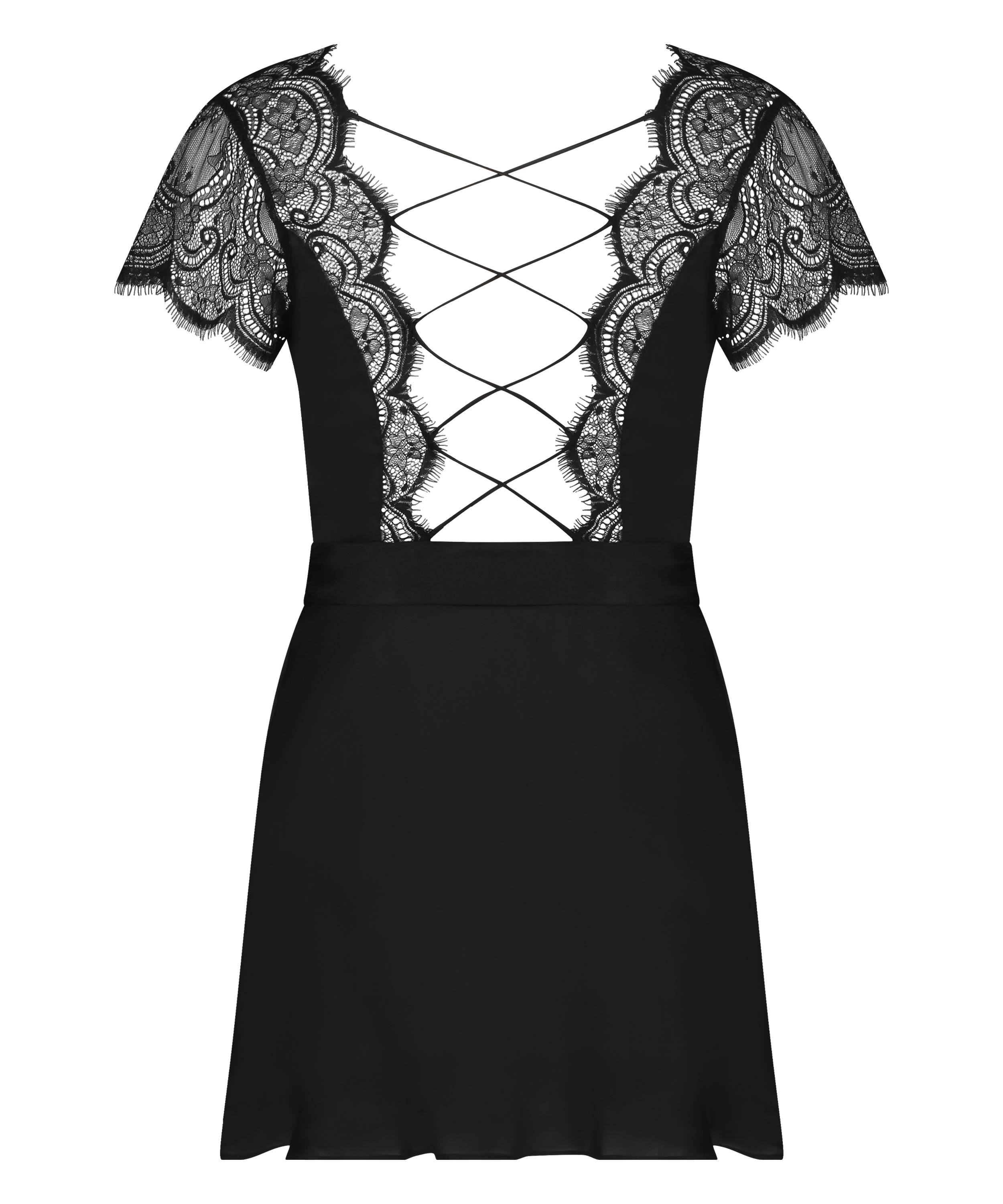 Kimono satin Coco, Sort, main