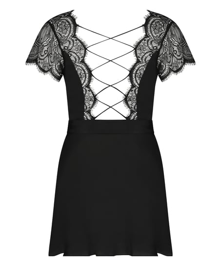 Kimono satin Coco, Sort