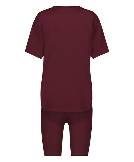 Kort pyjamass&aelig;t Biker, R&oslash;d