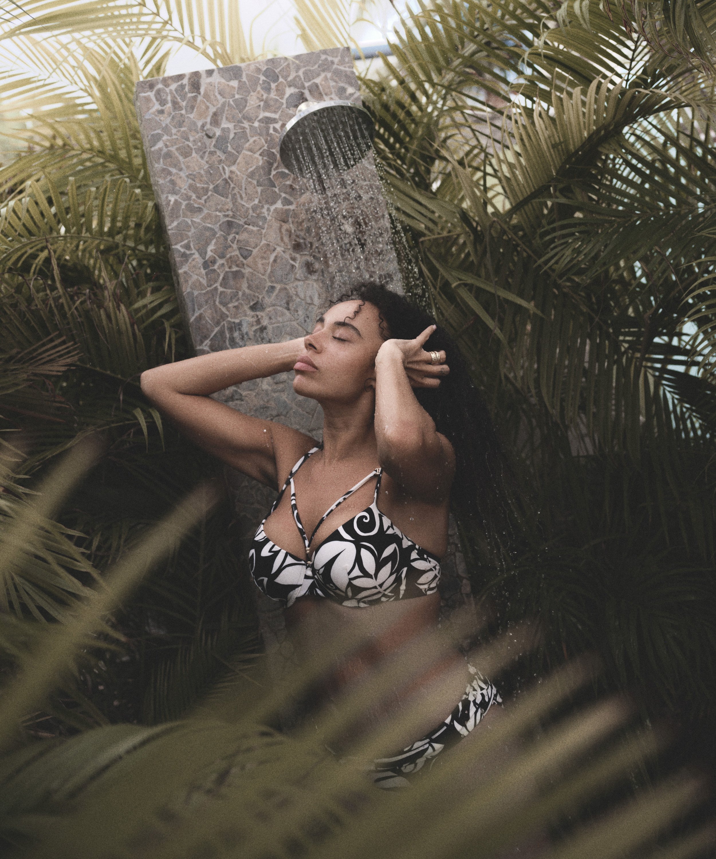 Bikinitop Mauritius, Sort, main