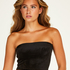 Bandeau-top velour, Sort