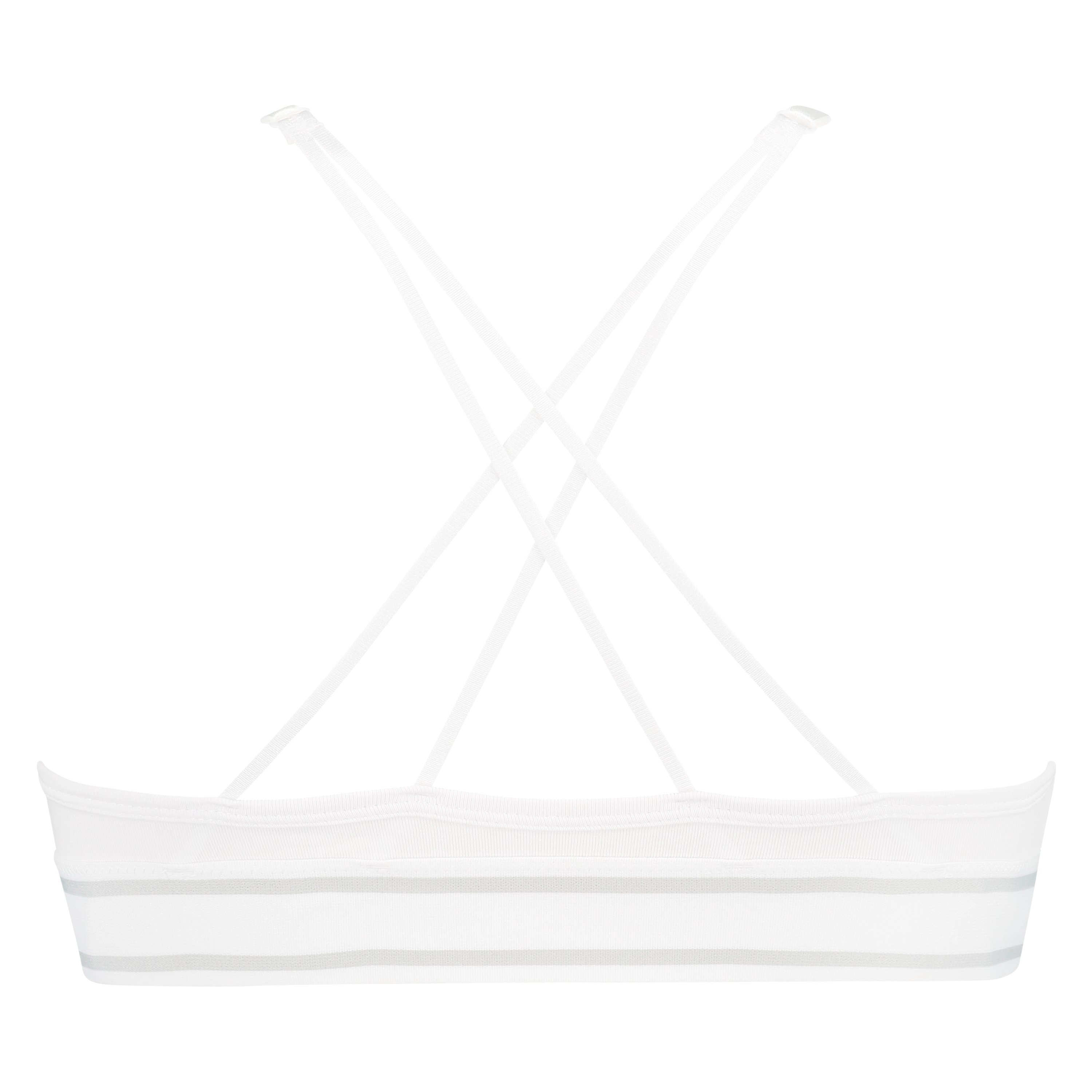 Formst&oslash;bt triangle bralette Casey bomuld, Hvid, main
