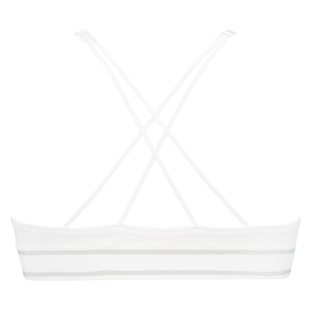 Formst&oslash;bt triangle bralette Casey bomuld, Hvid