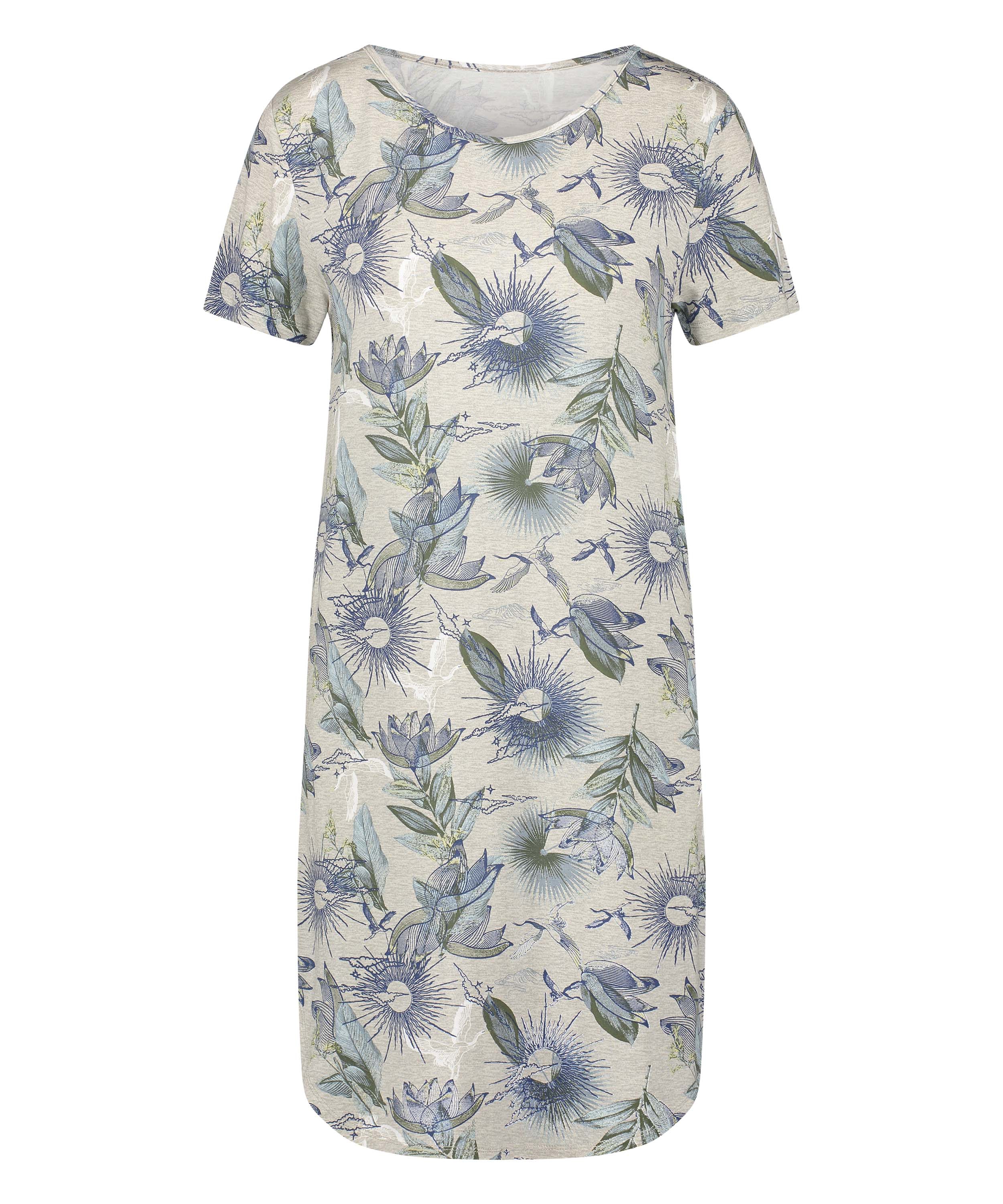 Natkjole med korte &aelig;rmer Jersey, Beige, main