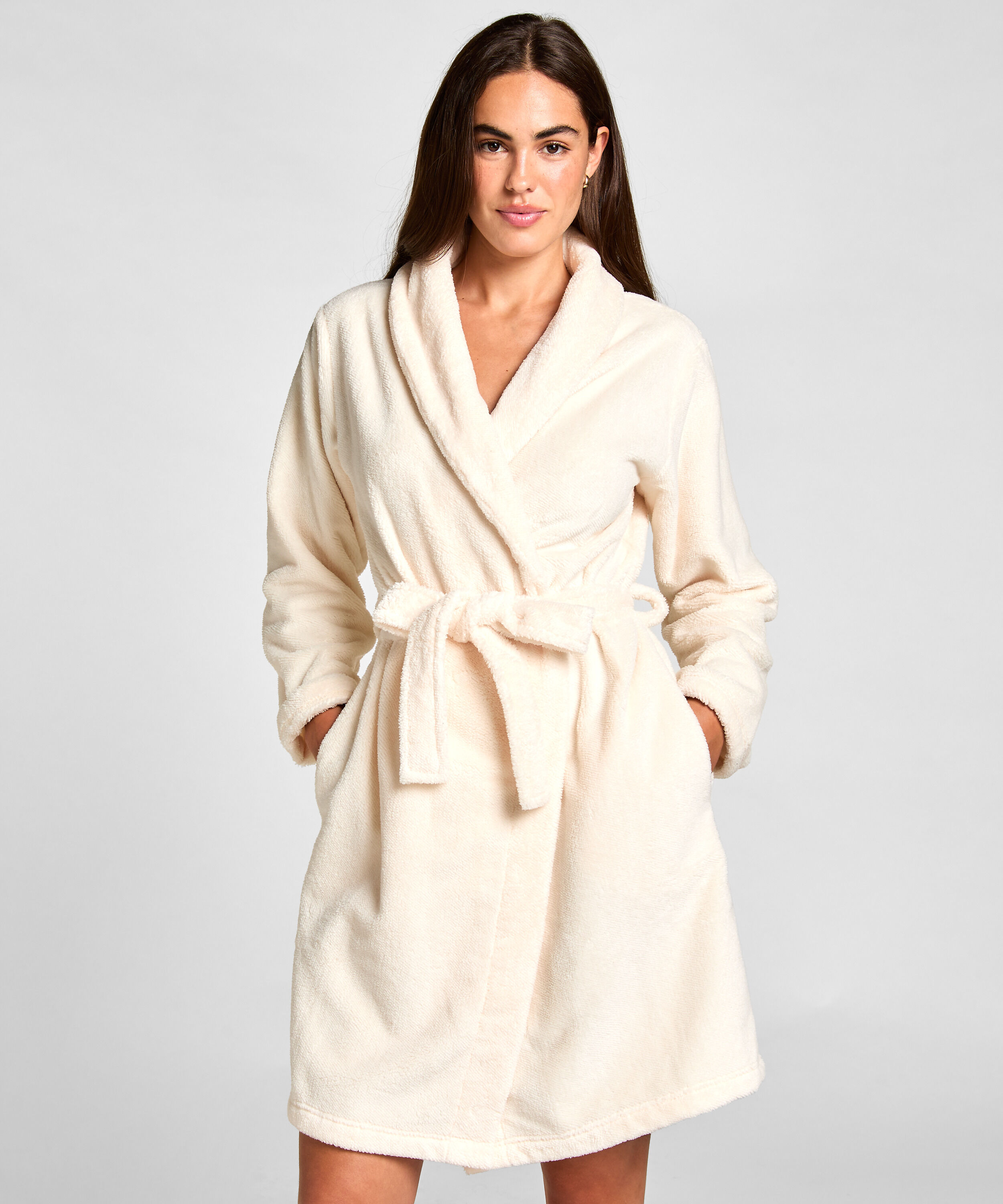 Badekåbe Fleece, Hvid