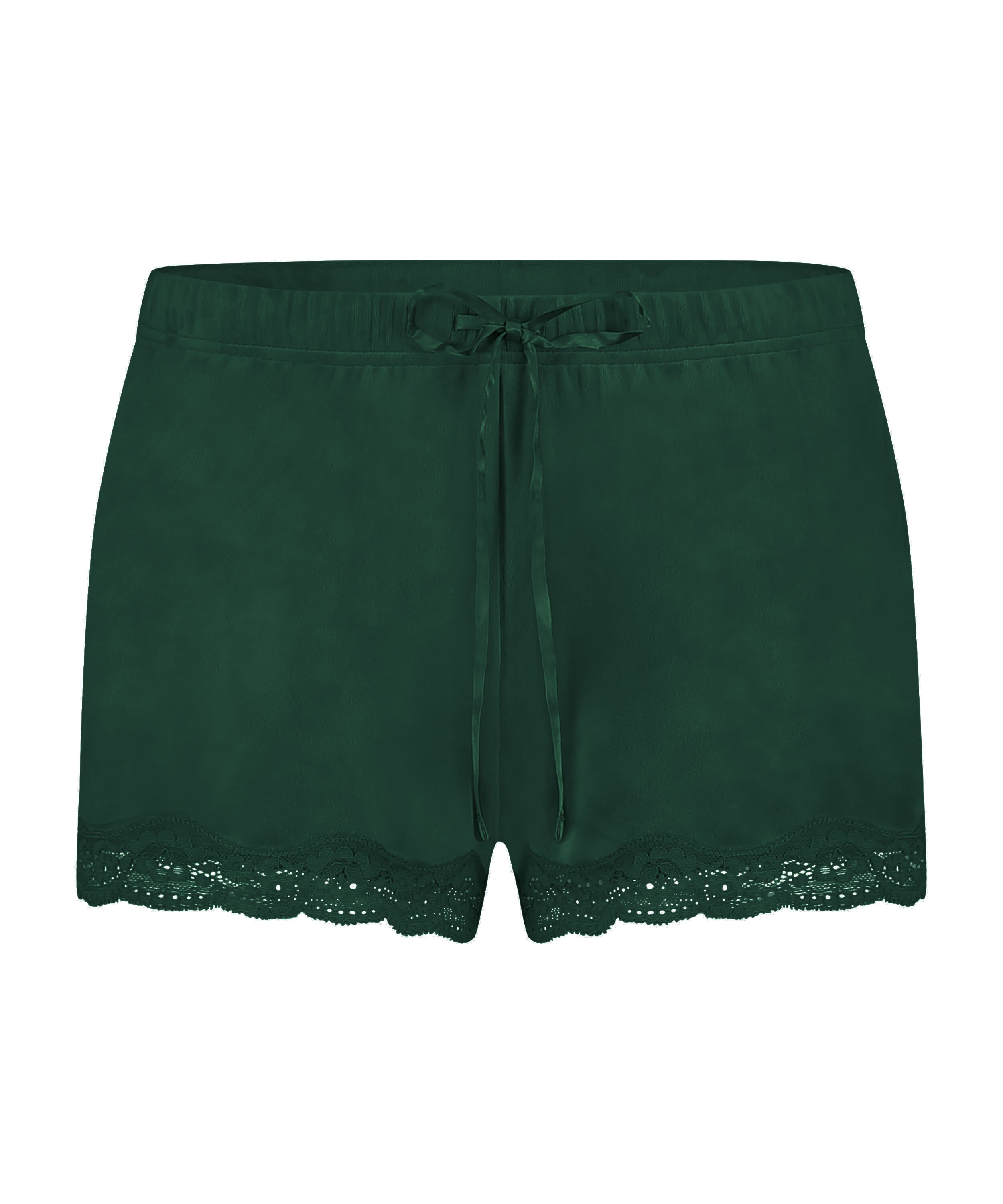 Shorts velour Lace, Gr&oslash;n