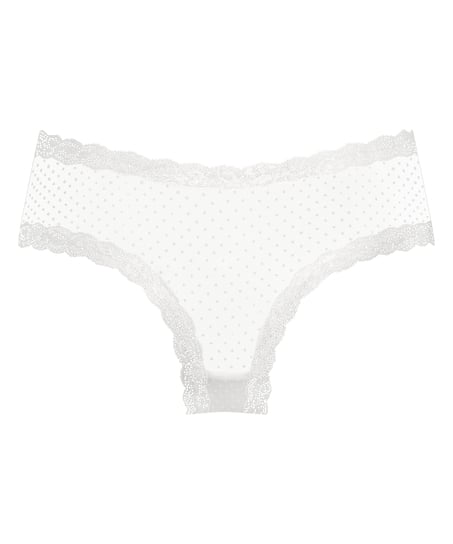 Brasiliansk trusse V-shape Mesh, Hvid