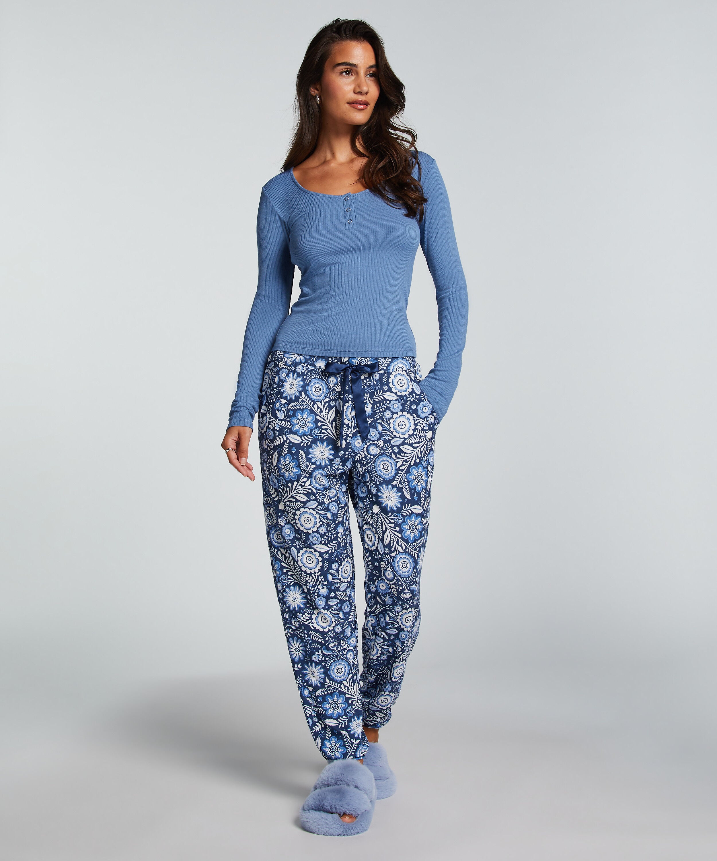 Pyjamasbukser Jersey, Blå