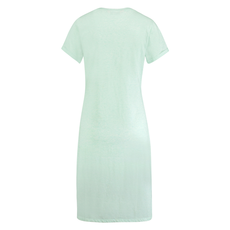 Natkjole med V-hals, bl&aring;