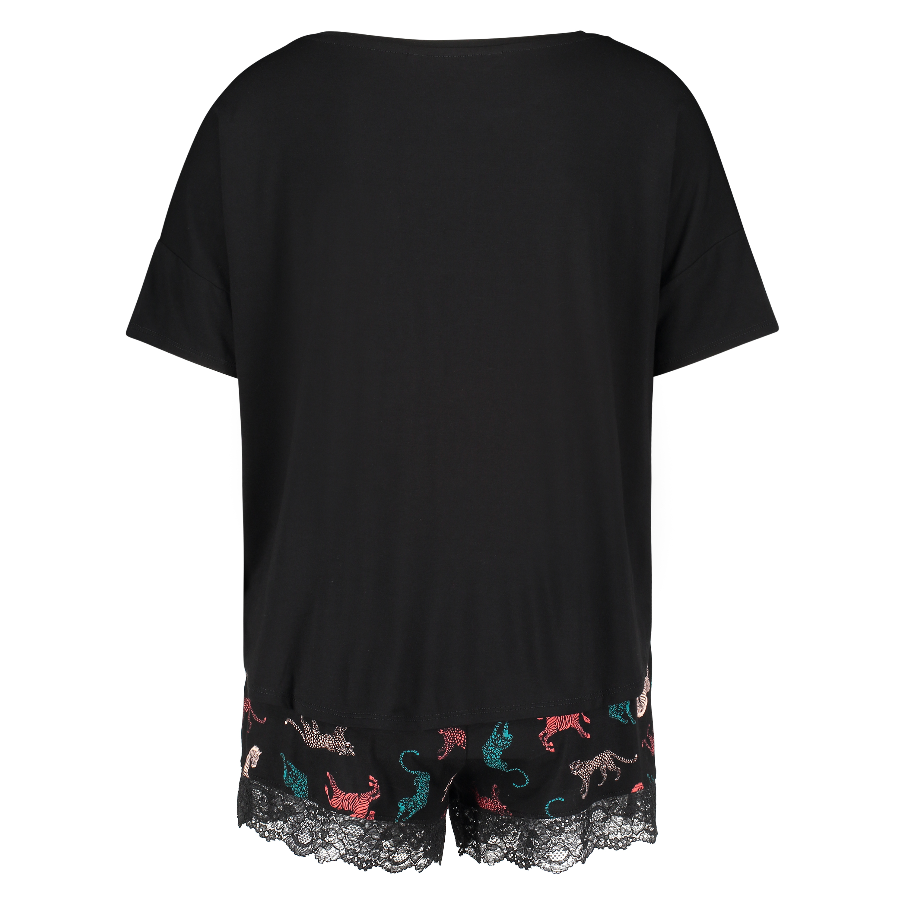 Kort pyjamassæt, Sort, main