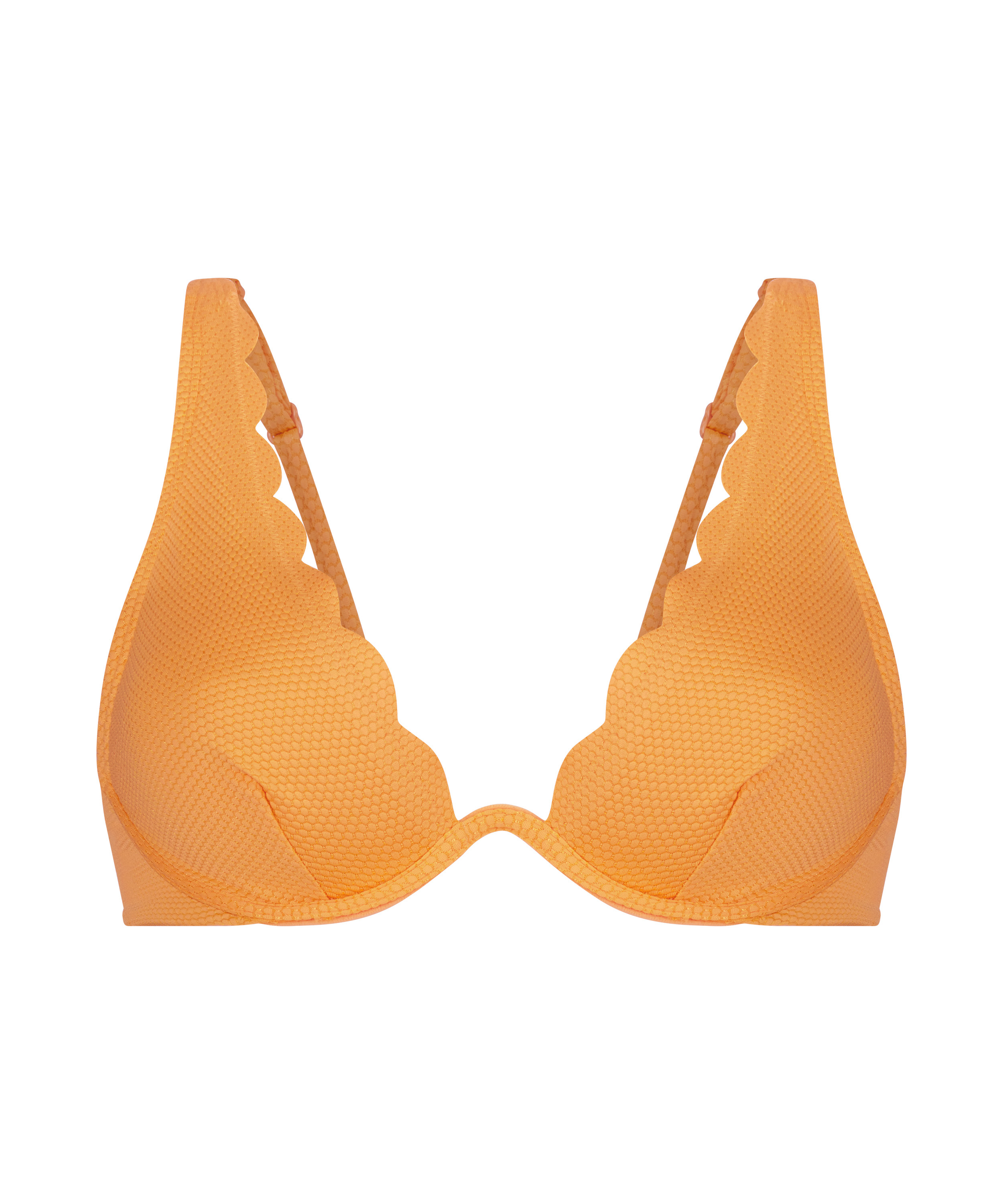 Ikke-formstøbt bikinitop med bøjle Scallop, Orange, main