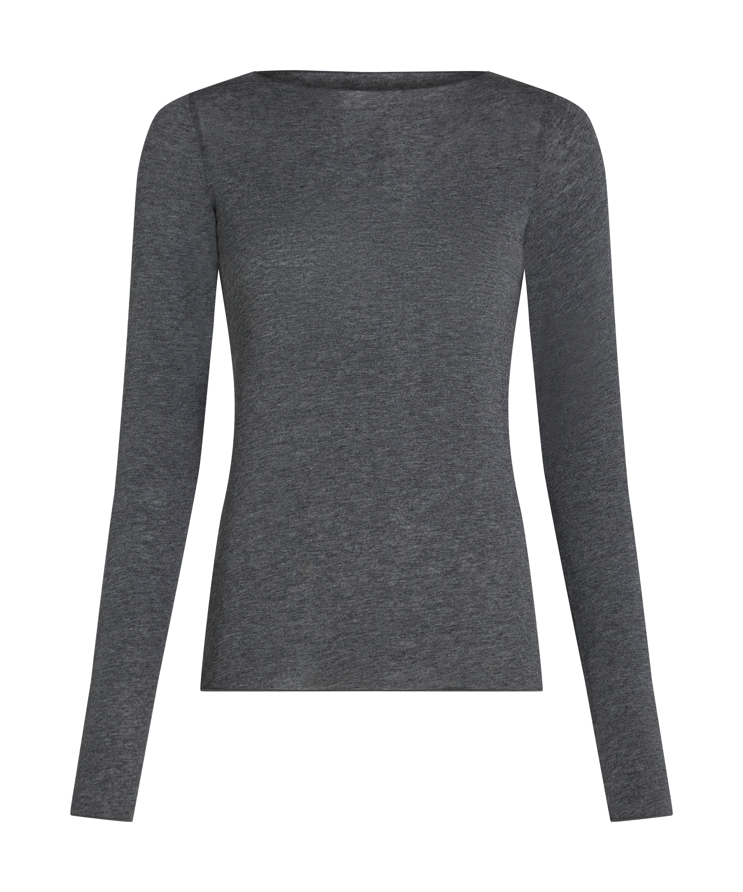 super soft b&aring;dhals bluse med cashmere, Gr&aring;, main