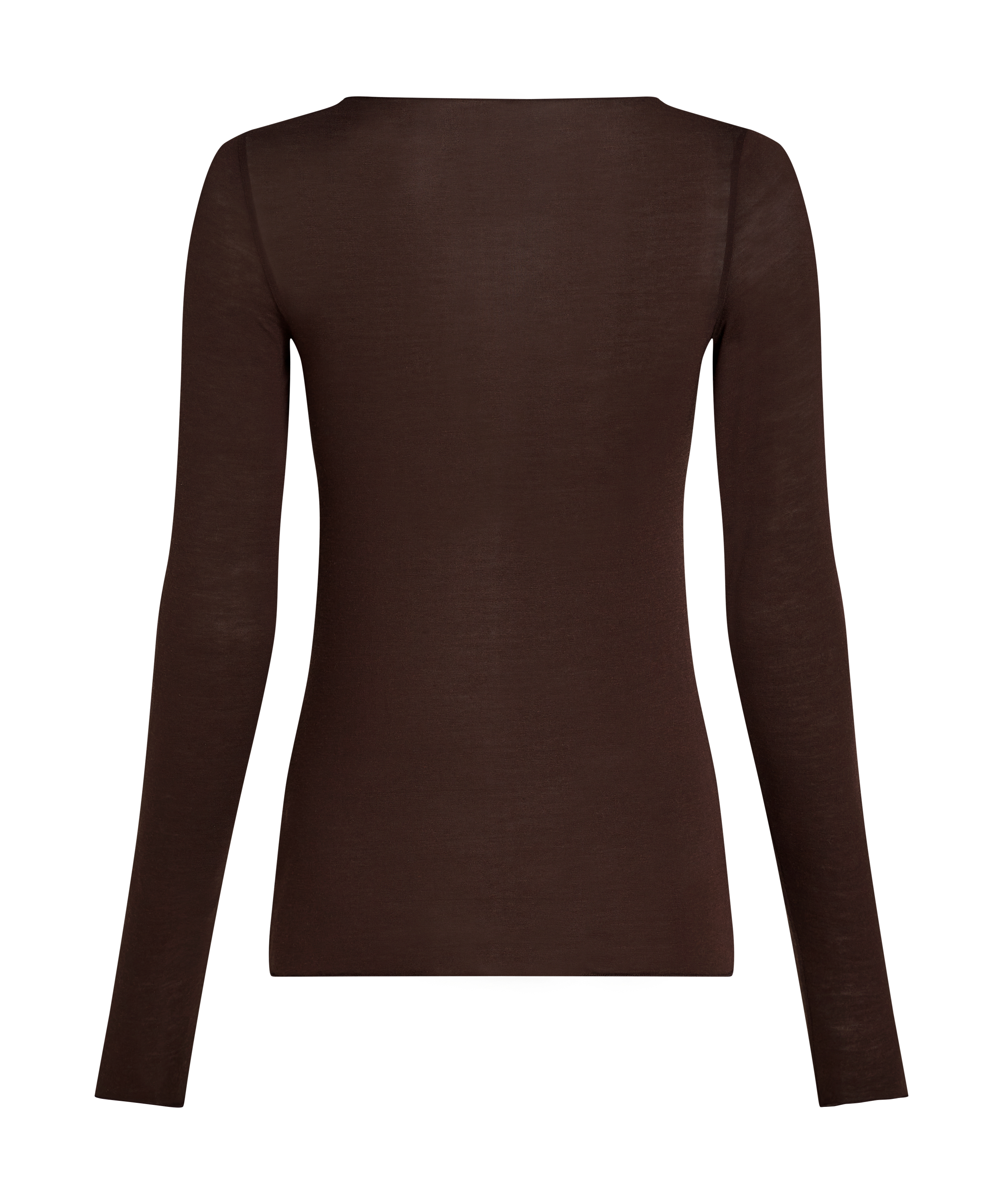 super soft b&aring;dhals bluse med cashmere, Brun, main