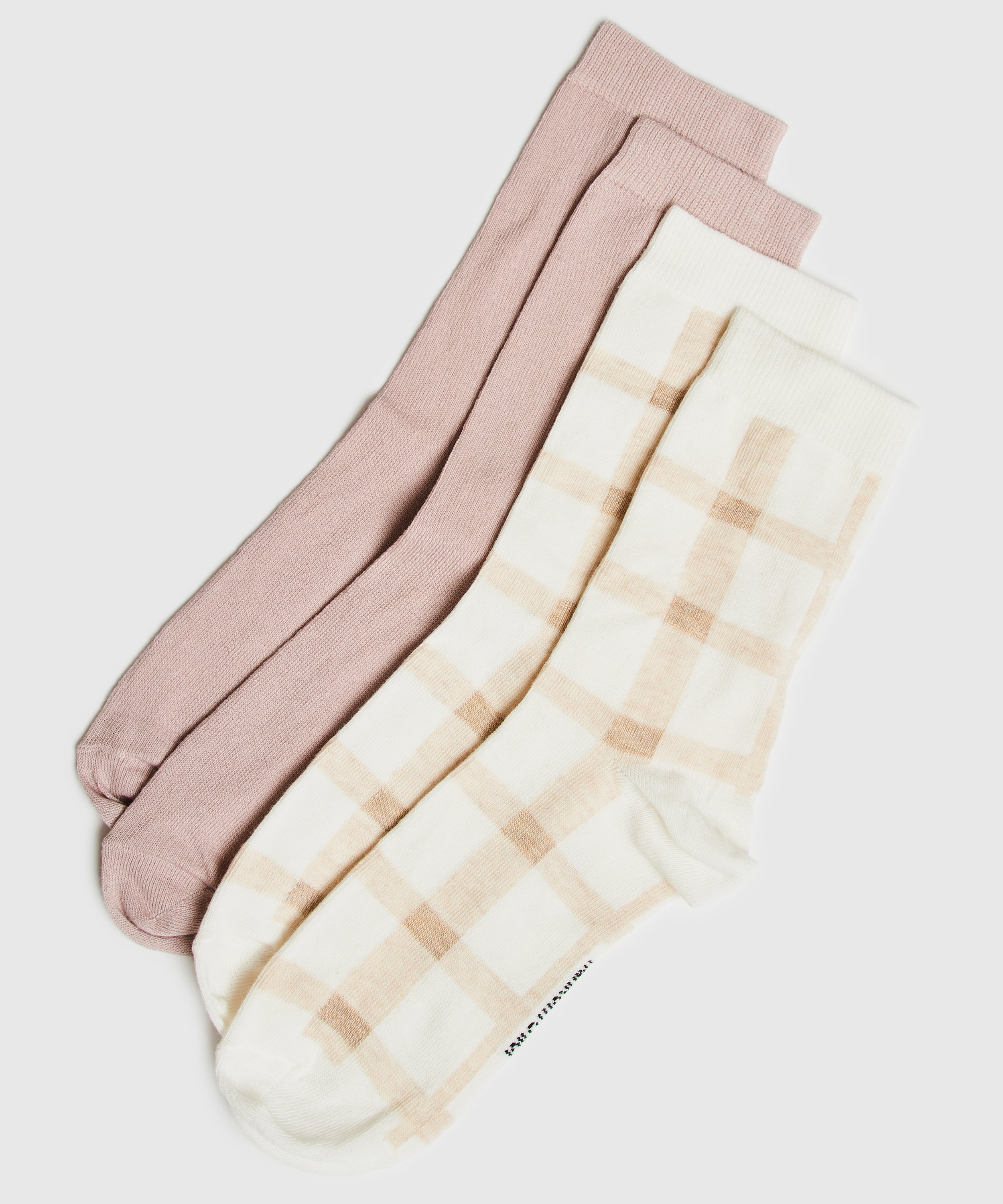 2 Par Bomuldssokker, Sort, main