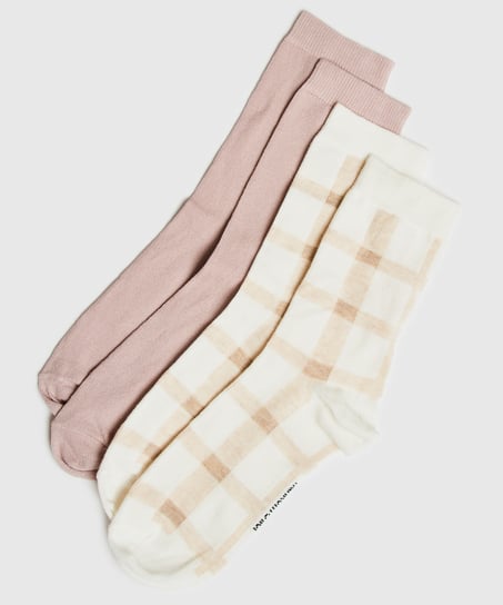 2 Par Bomuldssokker, Sort