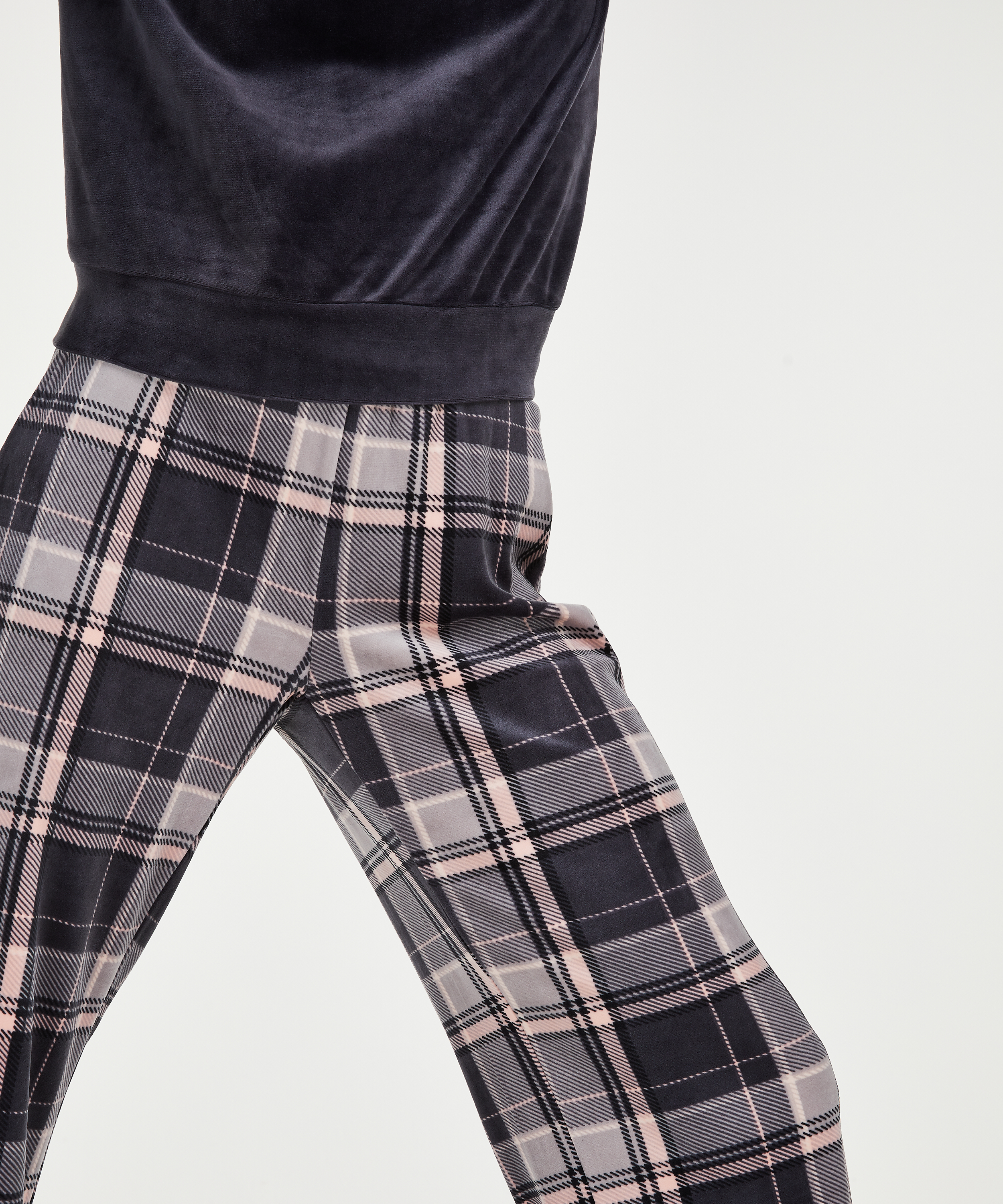 Velour pyjamassæt, Grå, main