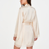 Kimono satin Meili, Beige