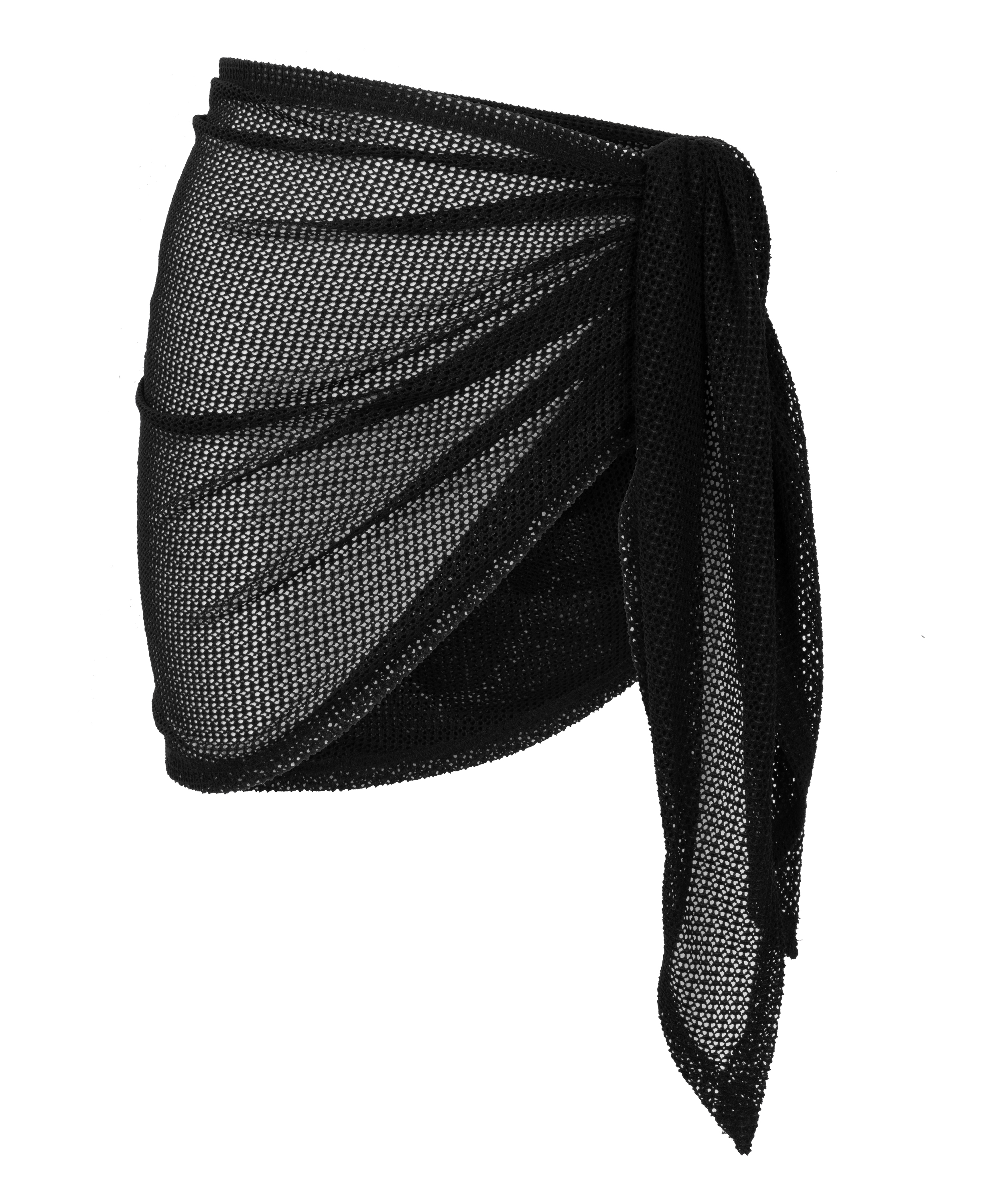 Strikket strandpareo, sort, main