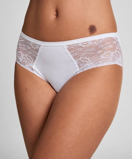 Superslip Lace Midi, Hvid