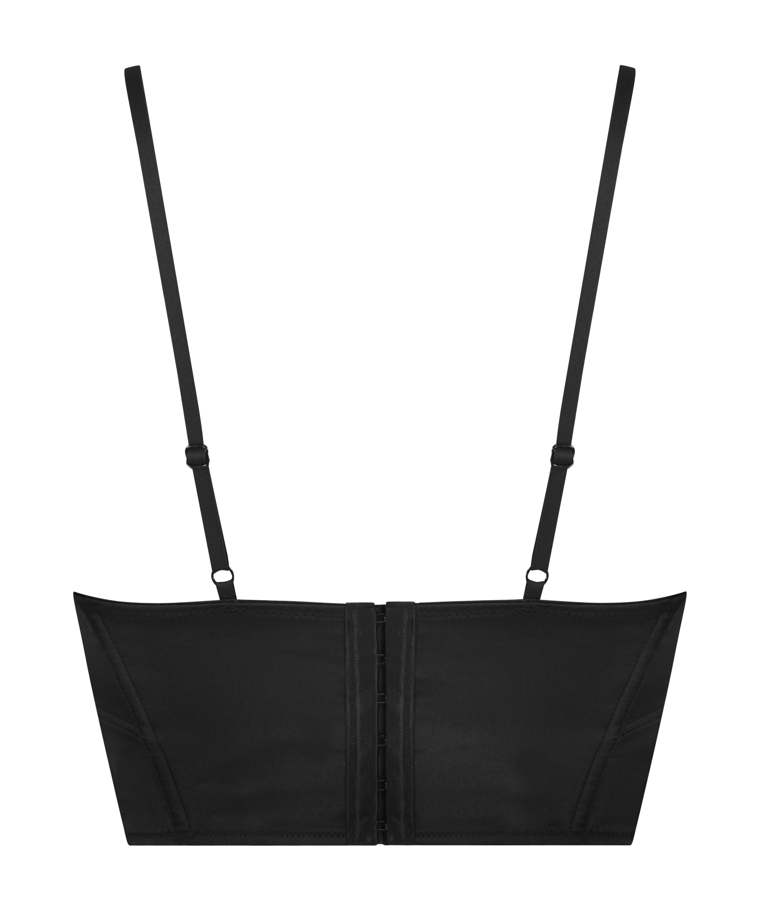 Korsettop i Satin, Sort, main