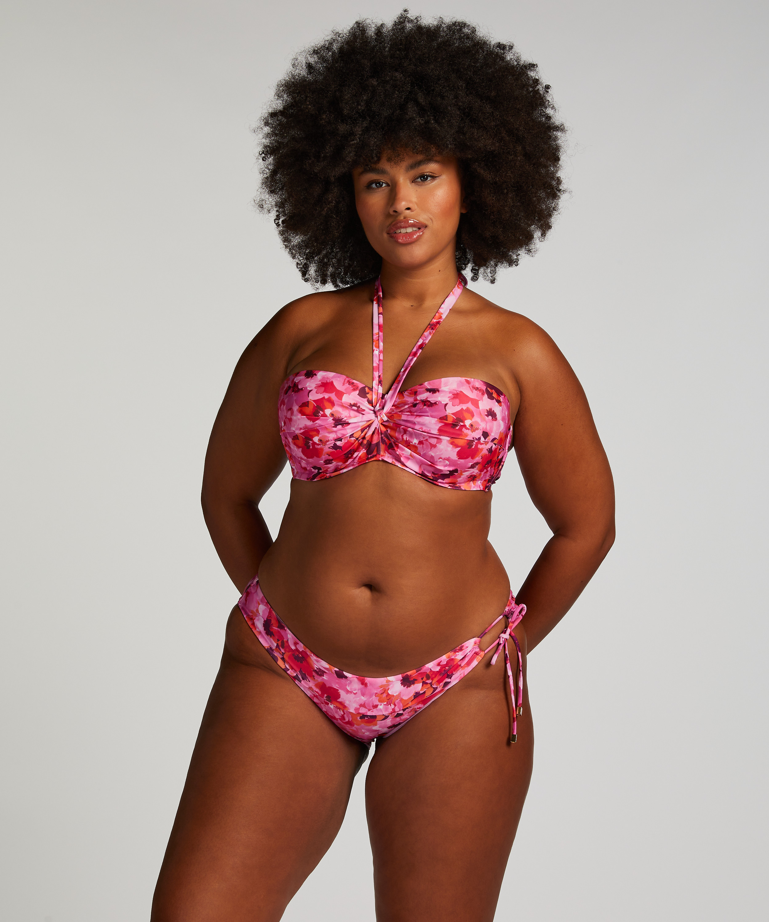 Bikinitop Floral Størrelse E +, pink, main