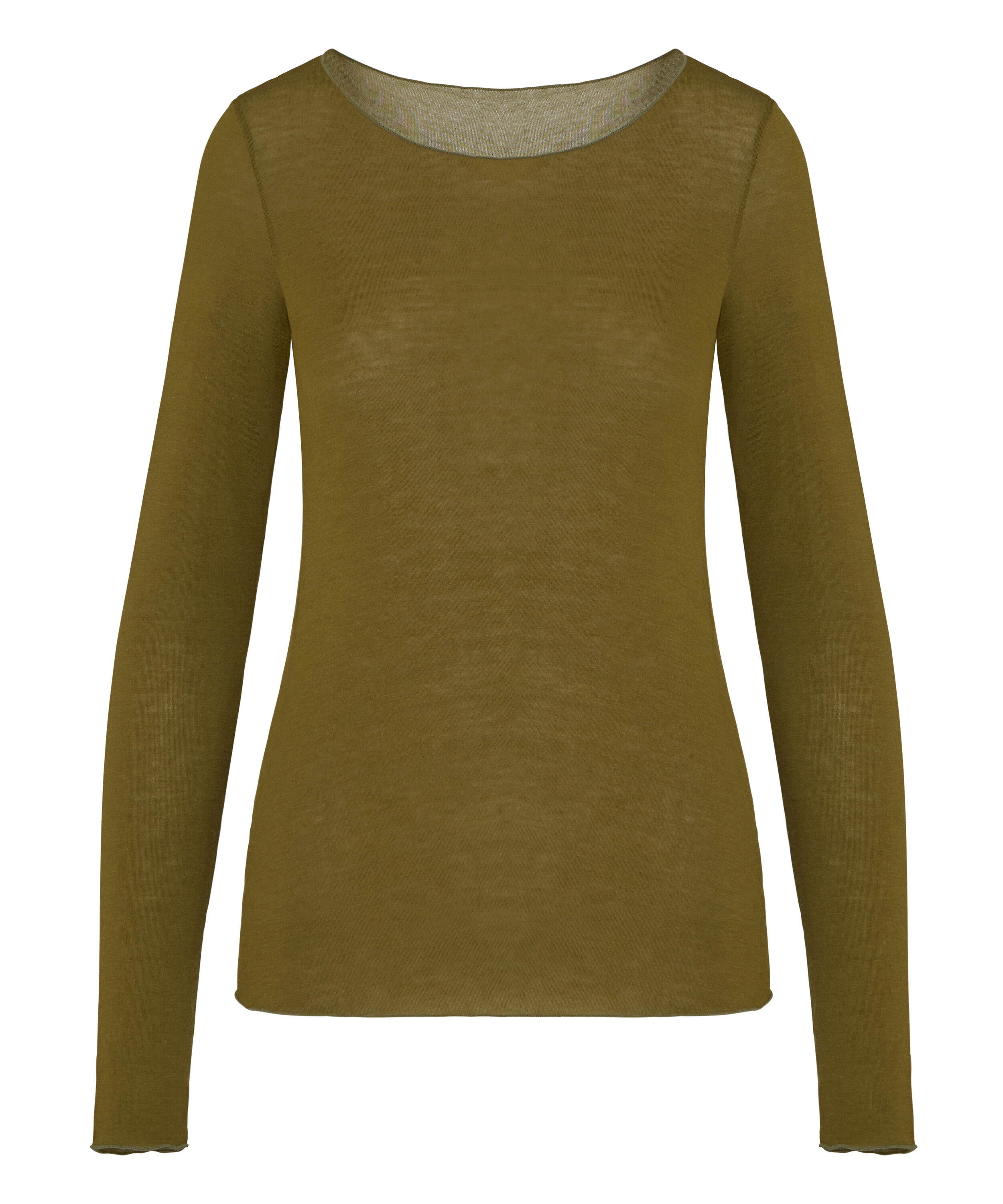 super soft bådhals bluse med cashmere, Grøn super soft bådhals bluse med cashmere, Grøn
