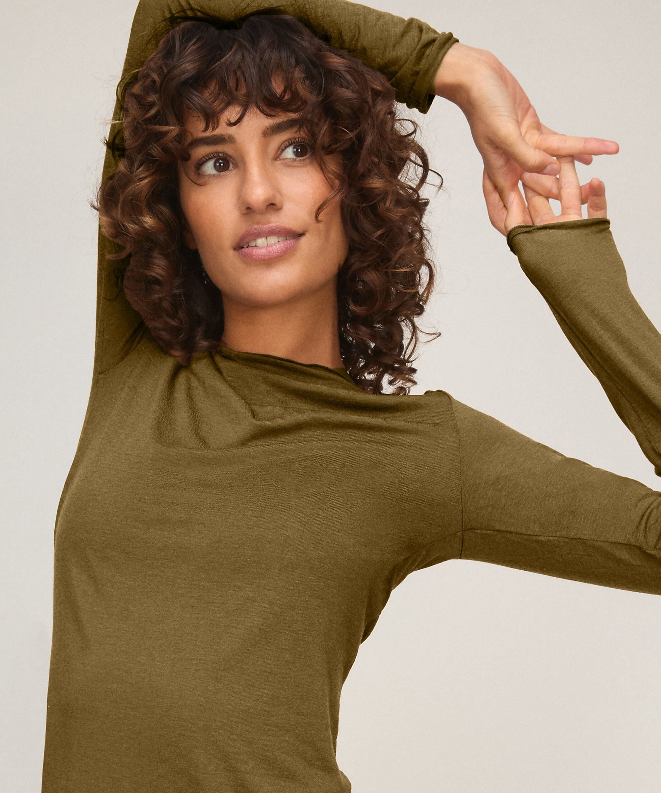 super soft bådhals bluse med cashmere