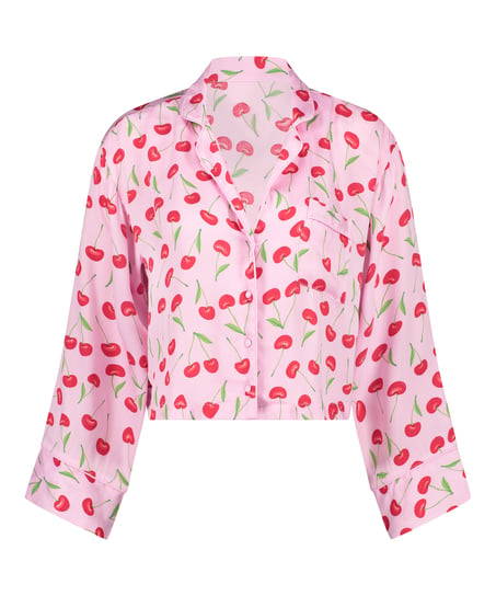Pyjamastop Twill, pink