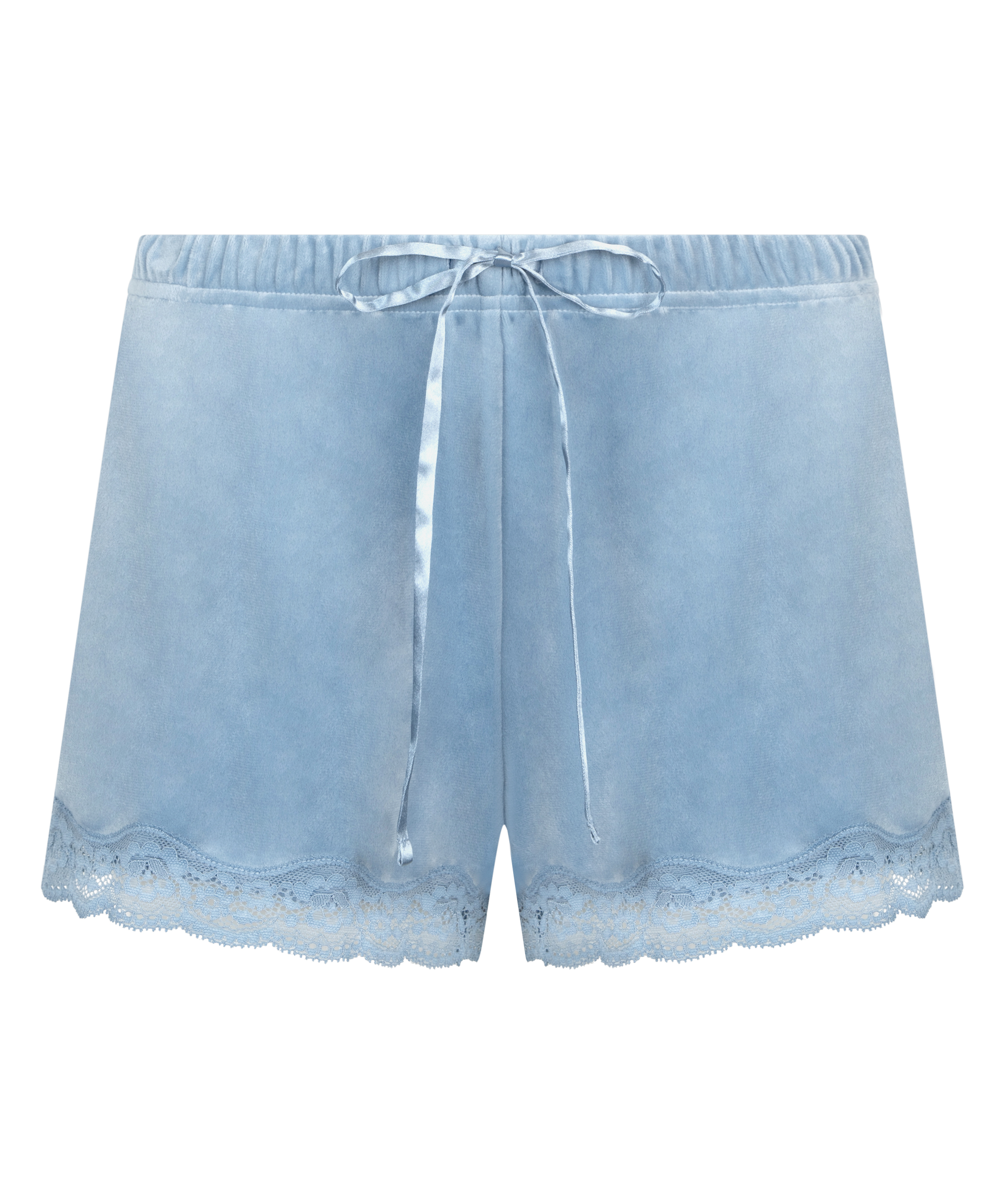 Shorts velour Lace, Blå, main