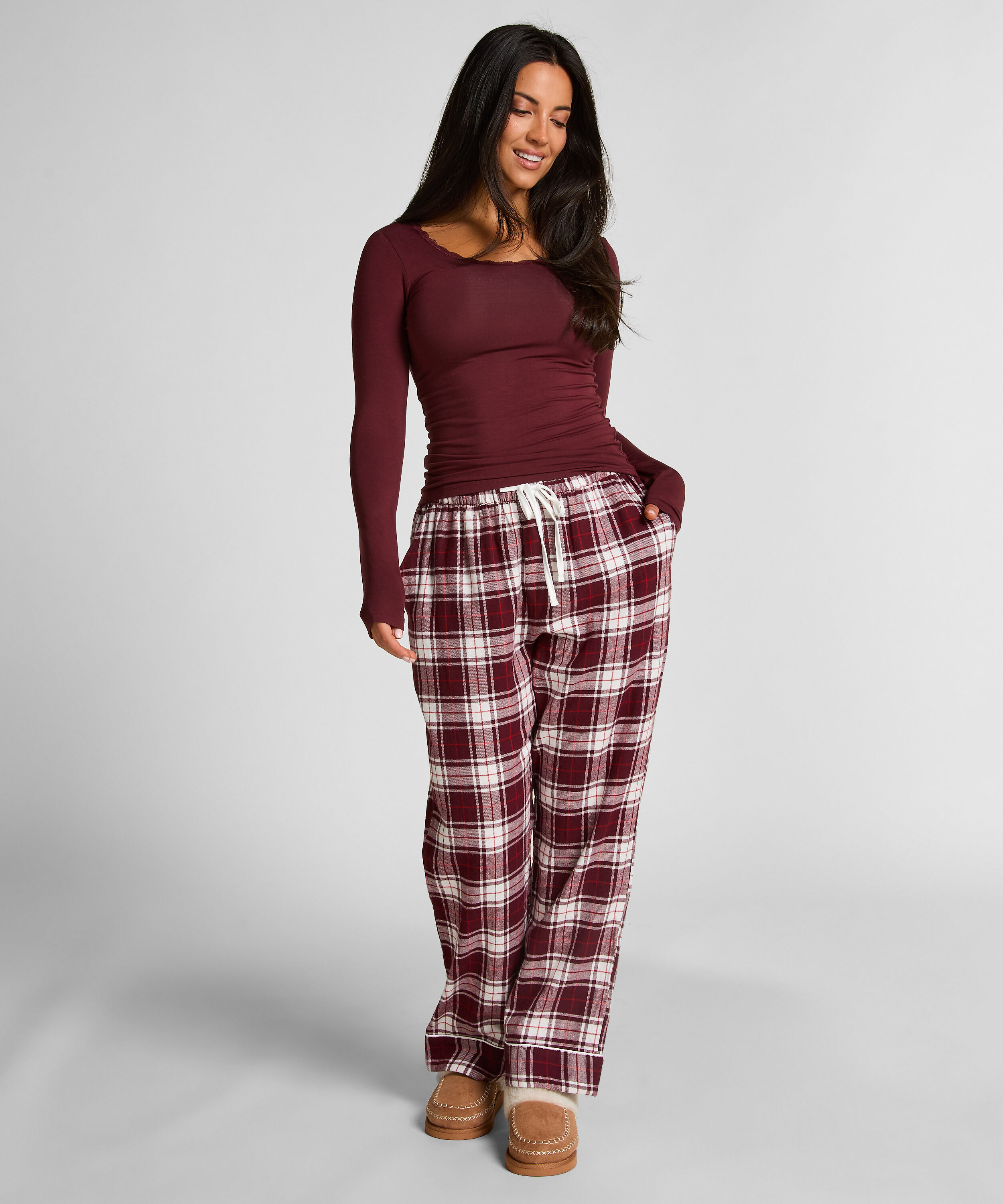 Petite pyjamasbukser af Flannel, Lilla