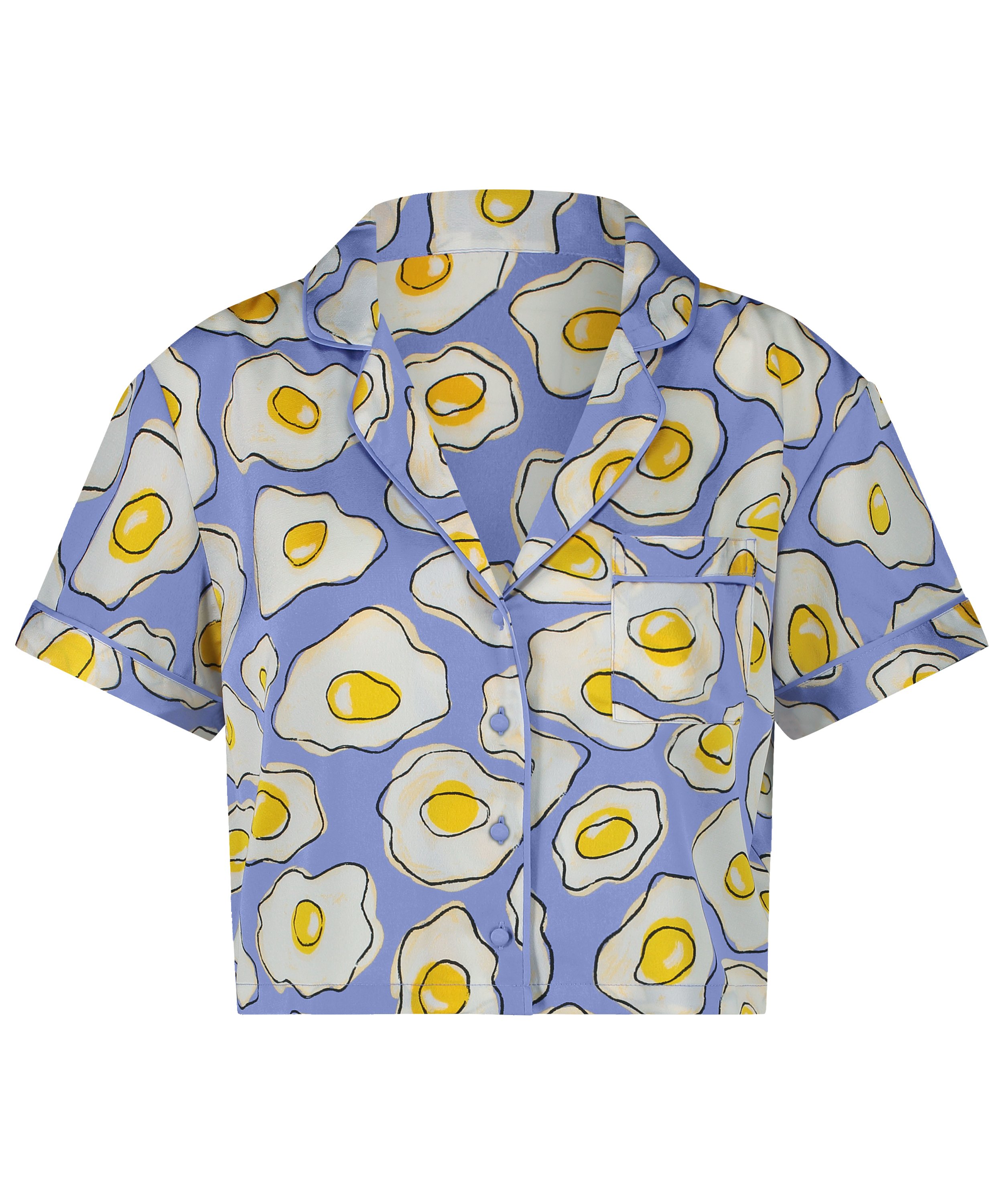 Kortærmet satinjakke, Lilla, main