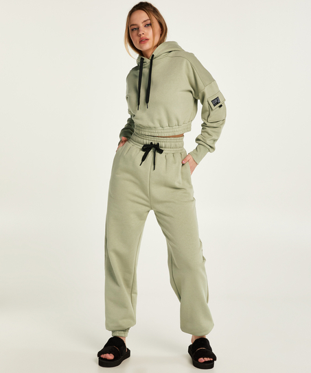 Mavehættetrøje Sweat Kim Petras, Grøn