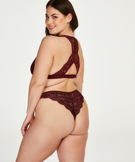 High leg brasiliansk trusse, rød