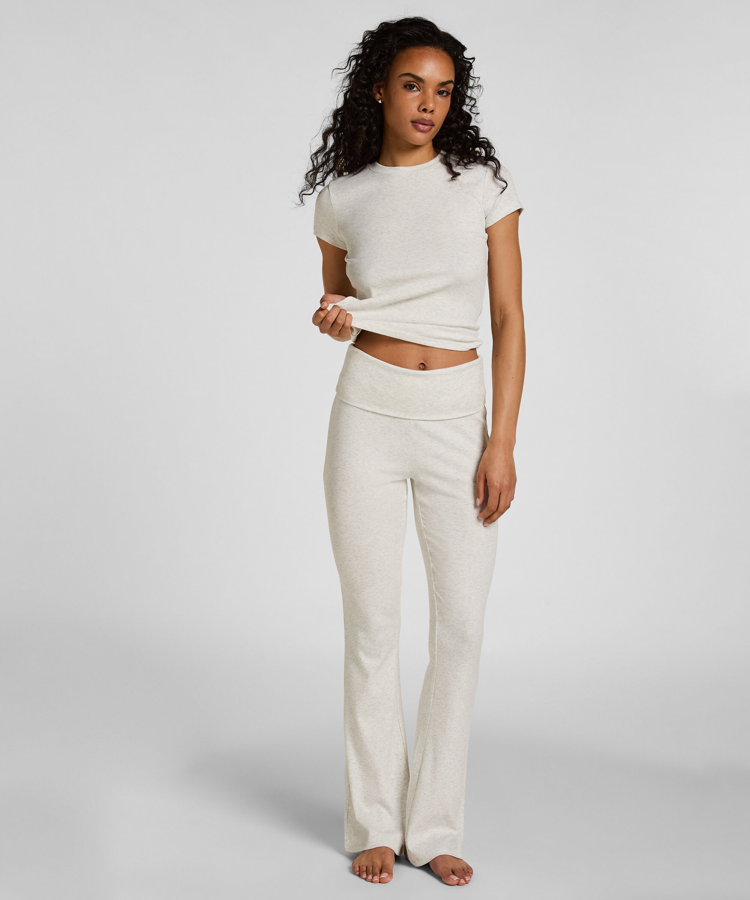 Flared Lounge Pants, Grå