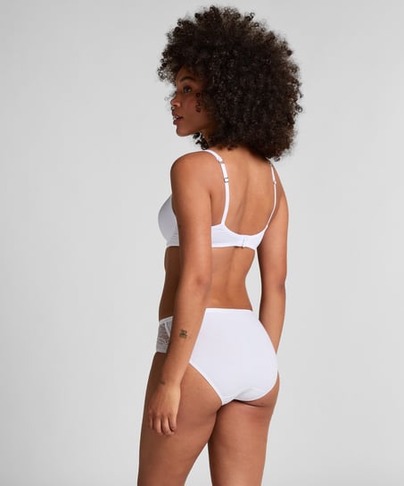 Superslip Lace Midi, Hvid