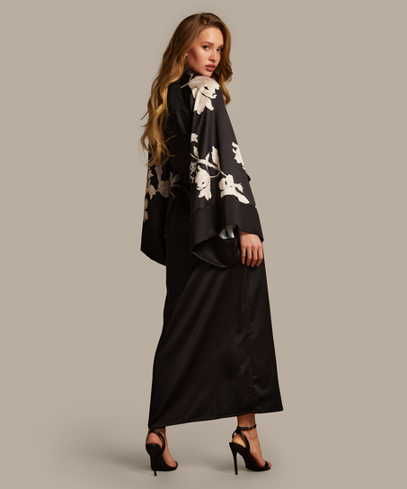 Kimono satin Bloom, Sort