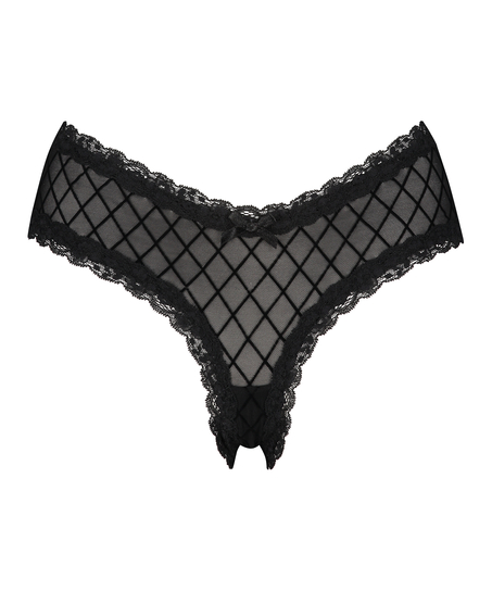 Brasiliansk trusse V-shape Mesh, Sort