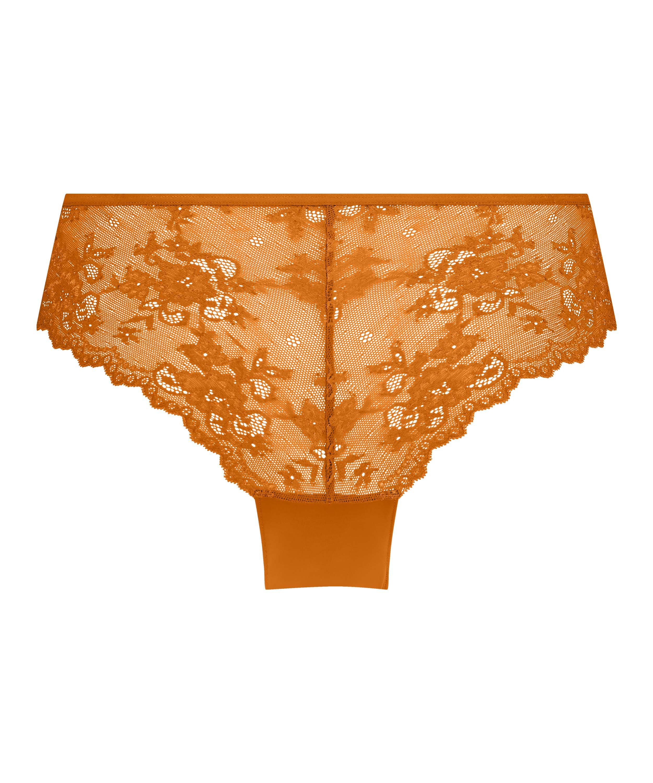 Usynlig brasiliansk trusse Lace Back, Orange, main