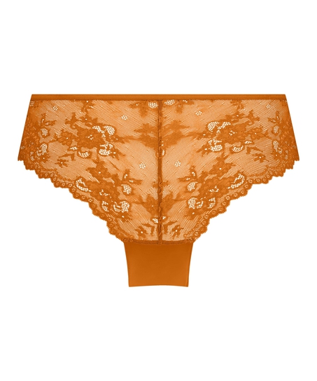 Usynlig brasiliansk trusse Lace Back, Orange